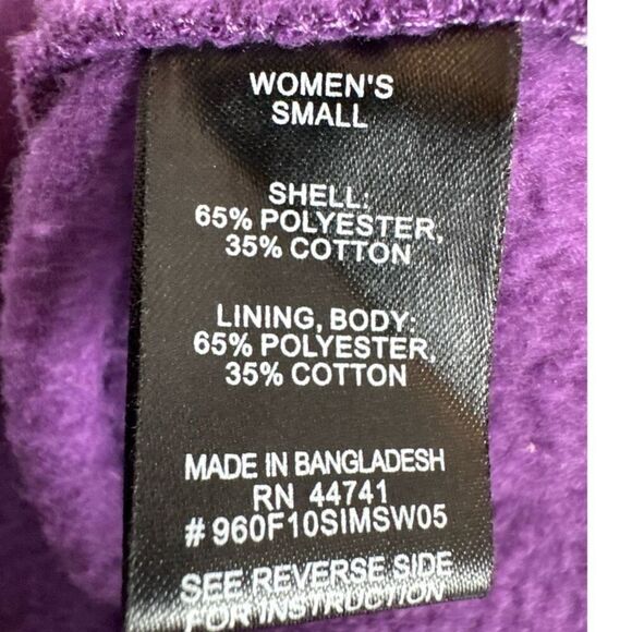 Sims Snowboarding Purple Moto Zip Hoodie Jacket Women’s Small Casual Streetwear - Picture 9 of 11